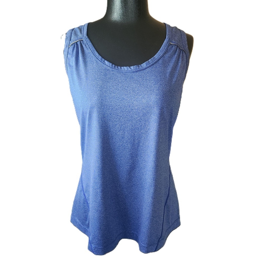 Athleta Blue Sleeveless Scoop Neck Tank Top Large